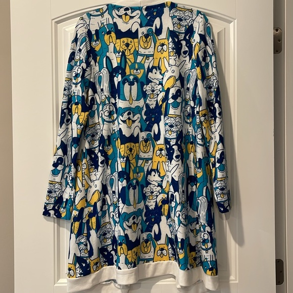 Nanu Colorful Cartoon‎ Dog Print Women's Open Cardigan M - Picture 5 of 7